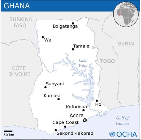 Ghana Map And Ghana Satellite Image