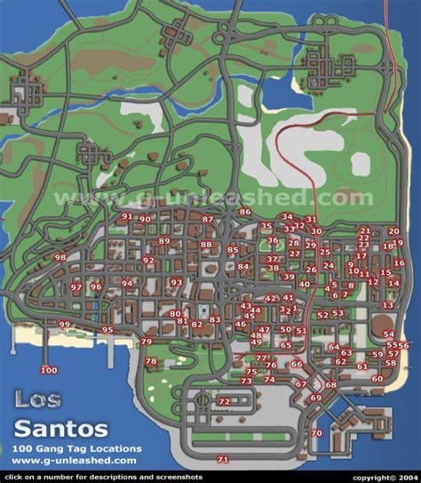 Los Santos Tag Spray Map