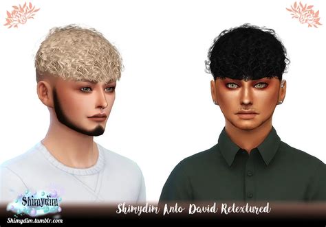 Shimydim Anto`s David Hair Retextured Sims 4 Hairs