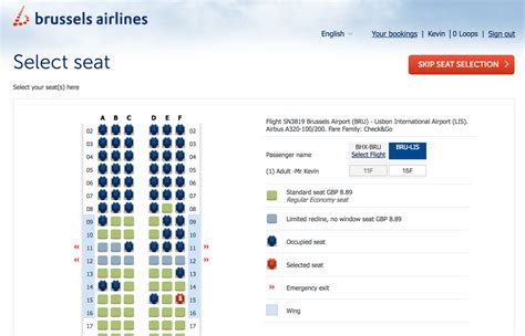 Brussels Airlines Seat Selection Seat Reservation Economy Class And Beyond