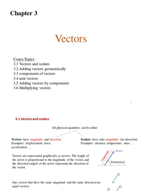 Chapter 3 Vectors Pdf Euclidean Vector Geometry