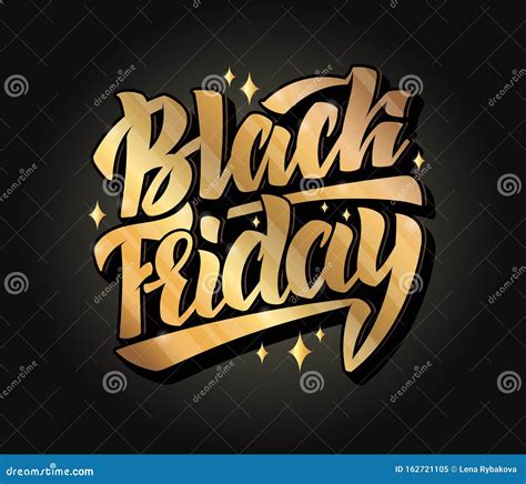 Vector Illustration Of Golden Black Friday Text Stock Image Image Of