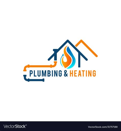 Plumbing Logo Designs Pipe Instaltation And Water Vector Image