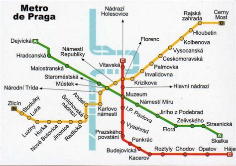 Mapa Metro De Praga Budapest Czech Republic Line Chart How To Plan