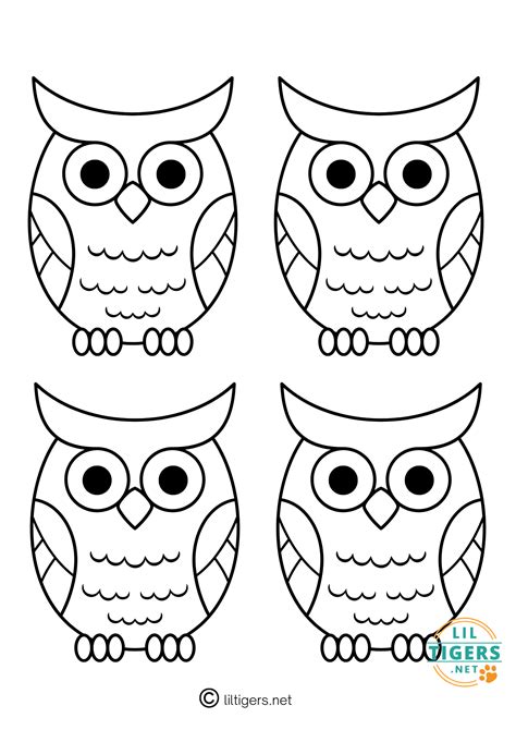 Printable Owl Template For Kids
