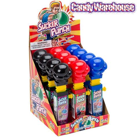 Sucker Punch Candy Lollipops 12 Piece Box Candy Warehouse