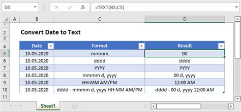 Excel Convert From Date To Text