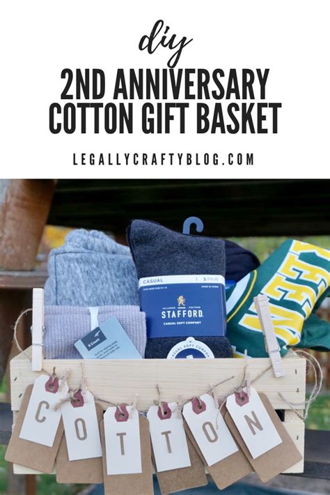 Celebrate with personalised robes, charming cushion covers or your wedding song written on a luxury tea towel. The Year of Cotton: A DIY 2nd Anniversary Gift Basket ...