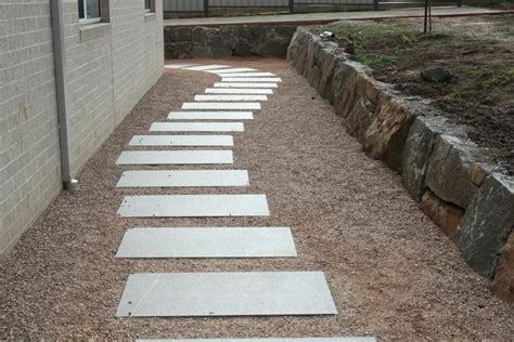 Rectangular Concrete Pavers Large And Gravel Flawless Home Decor 7
