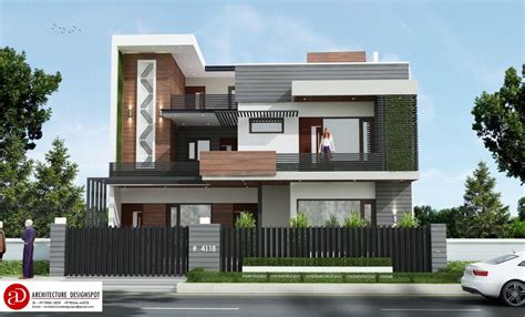 12 Marla House At Mohali Punjab Modern 3d Elevation Concept Design