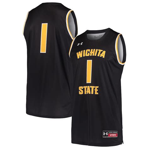 Under Armour 1 Wichita State Shockers Black Replica Basketball Jersey