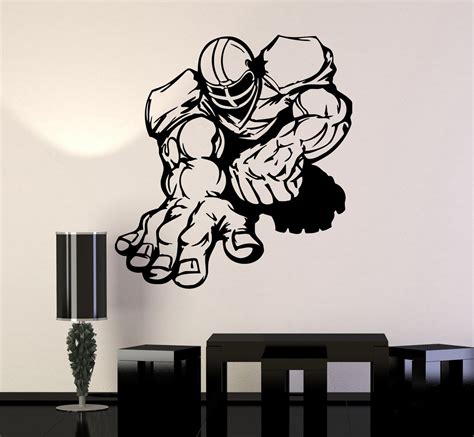 Vinyl Wall Decal American Football Player Sports Cool Design Stickers