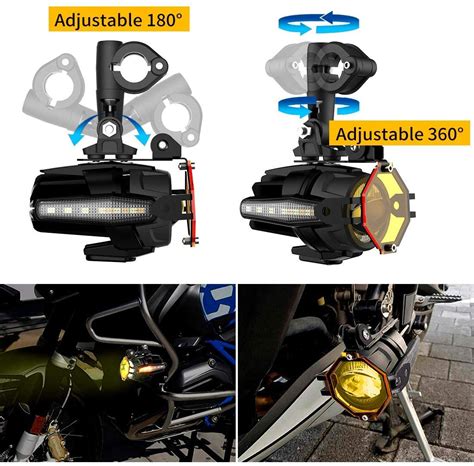 Doxmall Motorcycle Led Auxiliary Fog Light For Bmw R1200gsadv F800gs