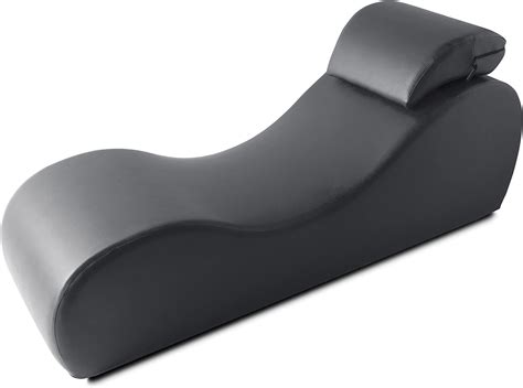 Liberator Esse Chaise Sensual Lounge Faux Leather Charcoal Amazonca