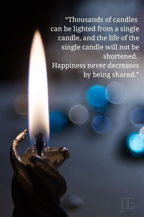 “thousands Of Candles Can Be Lighted From A Single Candle And The Life