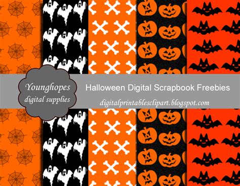Halloween Digital Scrapbook Freebies