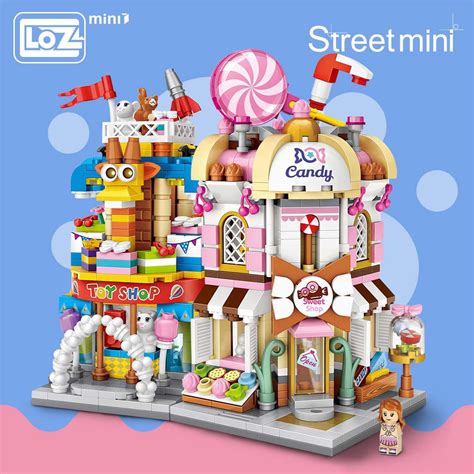 Loz Mini Block Mini Street Fruit Shop Game Hall Toy Store Set
