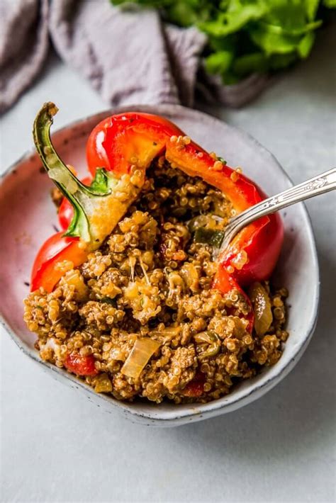 Quinoa Stuffed Peppers With Ground Beef Video Platings Pairings