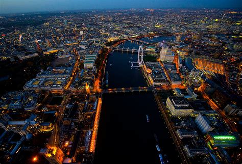 London At Night Aerial Photography Cityscape Wallpaper Free Top