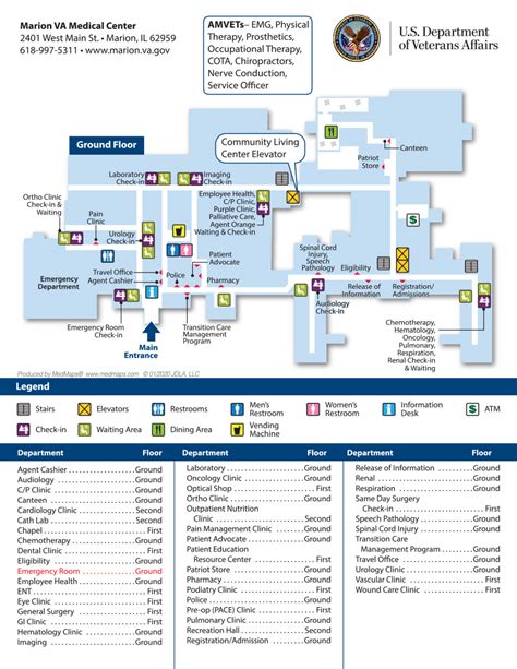 Main Facility Map Marion Va Medical Center