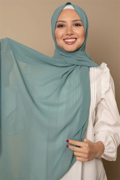 chiffon hijab in ocean ocean color luxy hijab