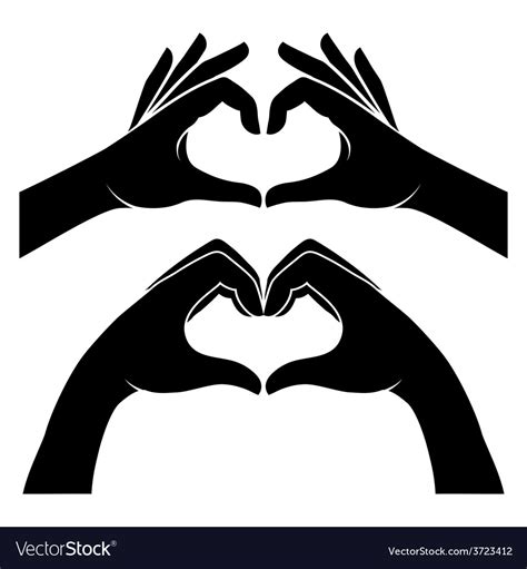 Hands In Form Of Heart Royalty Free Vector Image