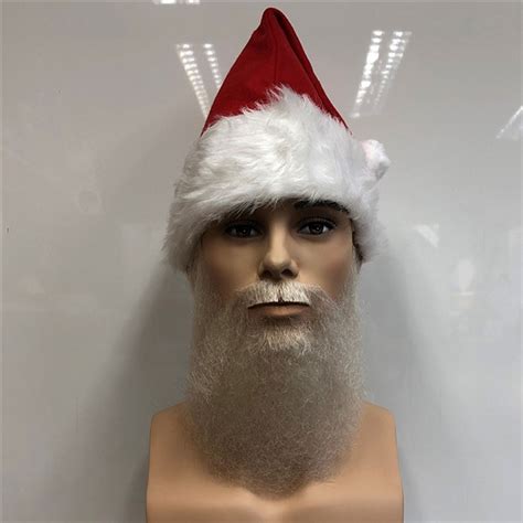 Santa Beard Costume Medium Length Santa Claus Beard And Moustache Set