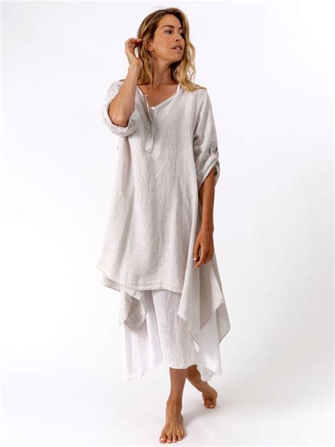 M Made In Italy Layered Linen Dress 199301o Summer 2021
