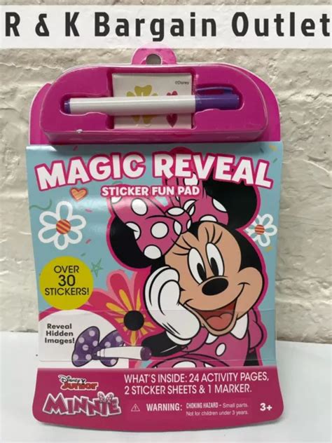 Disney Junior Minnie Magic Reveal Sticker Marker Activity Pages Fun Pad