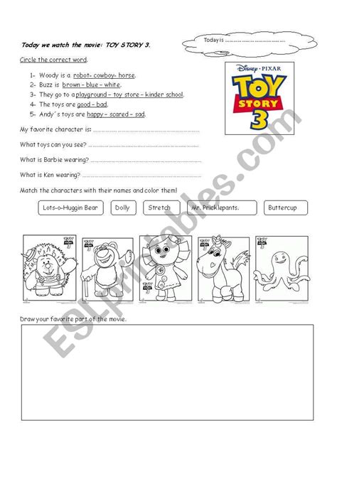 toy story 3 - ESL worksheet by Mikines