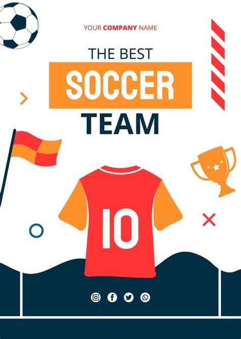 Free Hand Drawn Best Soccer Team Poster Template
