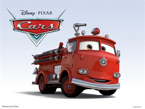 Red The Fire Engine Truck From Disney Pixar Cars Movie Desktop Wallpaper