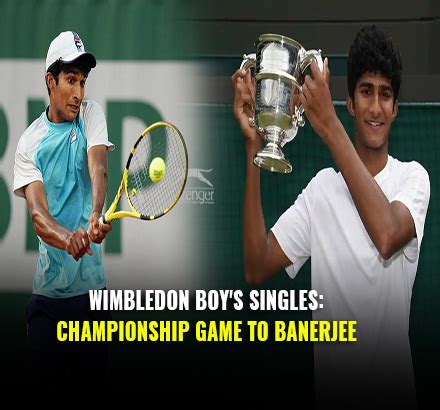Meet Indian Origin Wimbledon Boys Singles Winner Samir Banerjee Grand Slam Wimbledon Boys