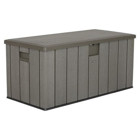 Lifetime 568 Litre Simulated Wood Look Outdoor Storage Deck Box Costco Uk