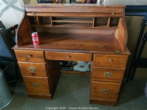 The log desk consists of 4 storage drawers, 2 file drawers and your choice of a pencil drawer or keyboard tray. Sound Auction Service - Auction: 06/09/20 Brossard ...