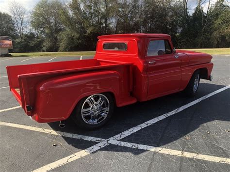 1966 Chevrolet C 10 Pickup Red Rwd Automatic Step Side For Sale