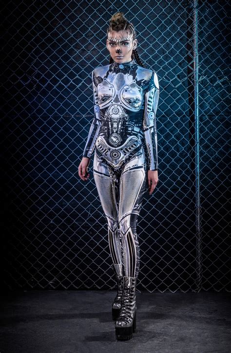 Sexy Festival Outfit Women Cosplay Robot Rave Outfit Adults Badinka