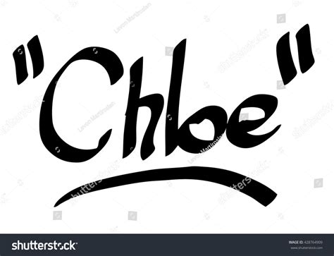 Chloe Female Name Street Art Design Stock Vector Royalty Free 428764909 Shutterstock