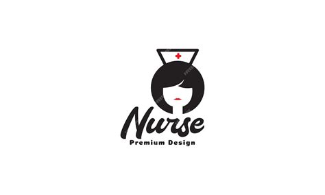 Premium Vector Women Head Cute Nurse Logo Vector Symbol Icon Design