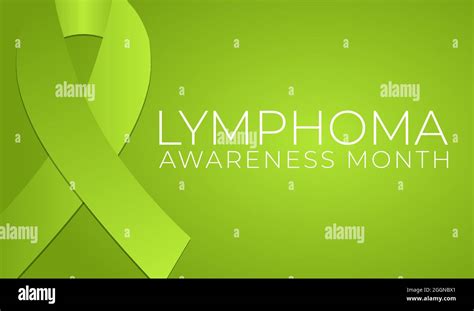 Lime Green Lymphoma Cancer Awareness Month Background Illustration