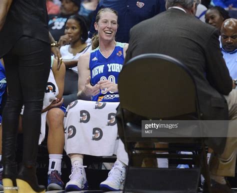 New York Liberty Guard Katie Smith Smiles On The Bench During The