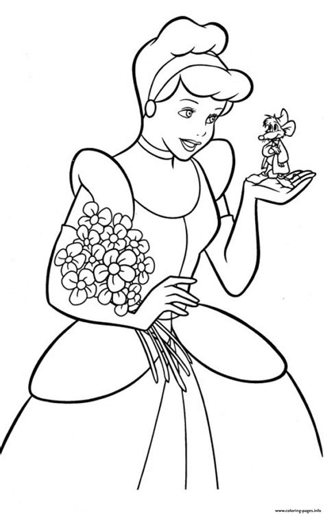 More than 600 free online coloring pages for kids: Print princess free cinderella s for kids9102 coloring ...