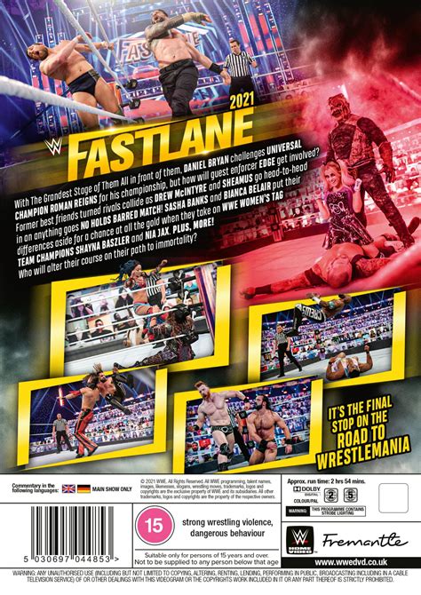 Fastlane 2021 Pre Order DVD WWE Home Video UK