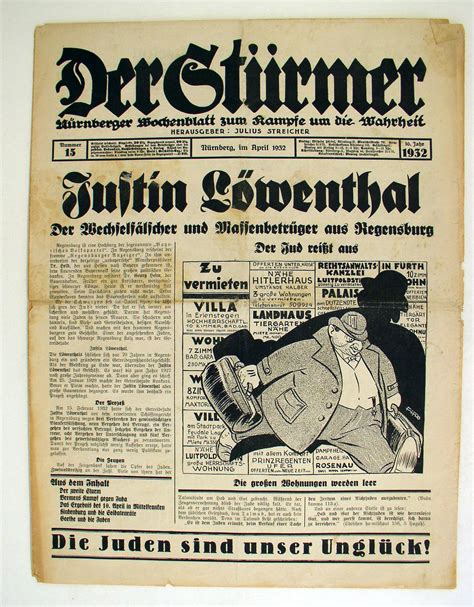 Lemo Bestand Objekt Antisemitisches Hetzblatt Der Stürmer 1932