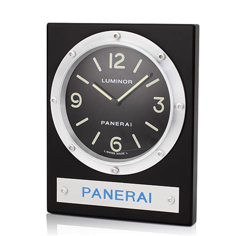 Buy Best Replica Panerai Luminor Wall Clock Brown Wood Case With White Di