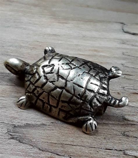 Sterling Silver Vintage Turtle Pin Handcrafted Detail Etsy