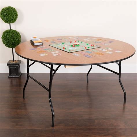 Flash Furniture Yt Wrft60 Tbl Gg Round Wood Folding Banquet Table With