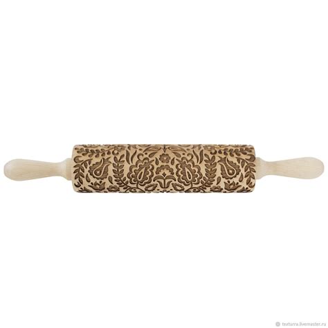 Ornament Embossing Rolling Pin Laser Engraved Rolling
