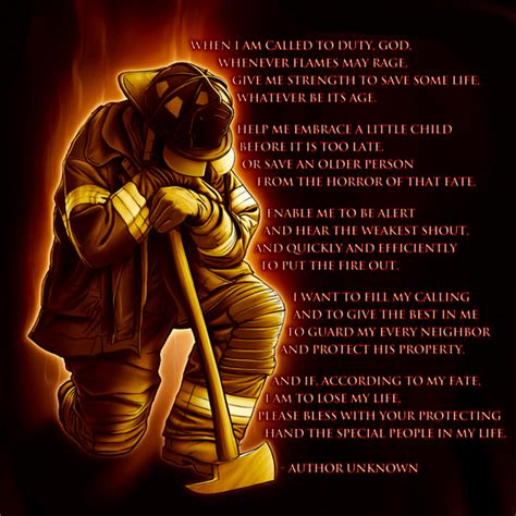 Firefighters Prayer Courageous Christian Father