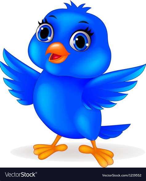 All content is available for personal use. Funny blue bird cartoon Royalty Free Vector Image
